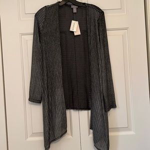 Travelers by Chicos Tilly jacket NWT. Silver, mesh.